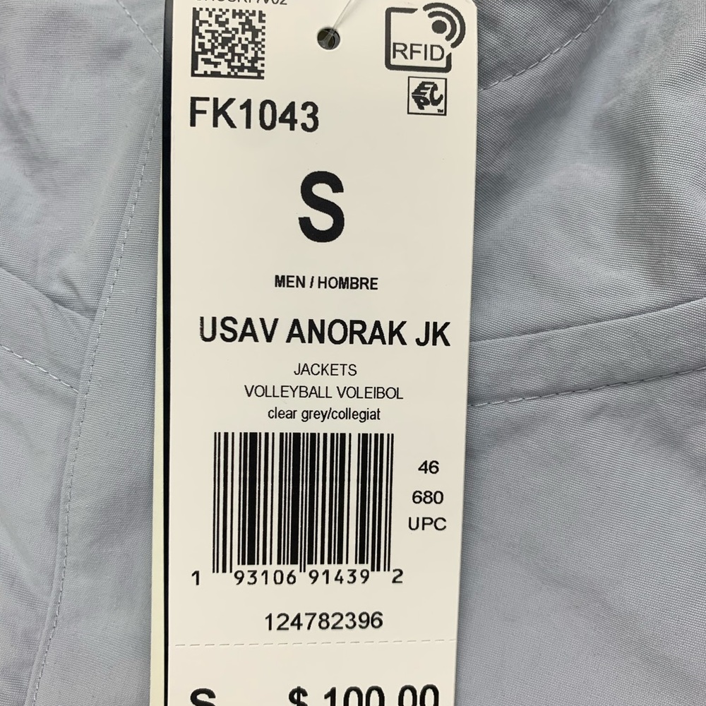 NWT Adidas USA Olympic Anorak Jacket Small (S) USAV FK1043 - Picture 10 of 11